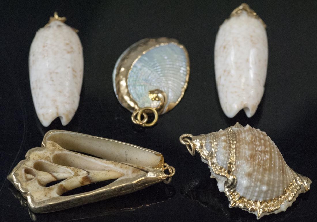 Vintage Sea Shell Mounted Necklace Pendants (1 of 6)
