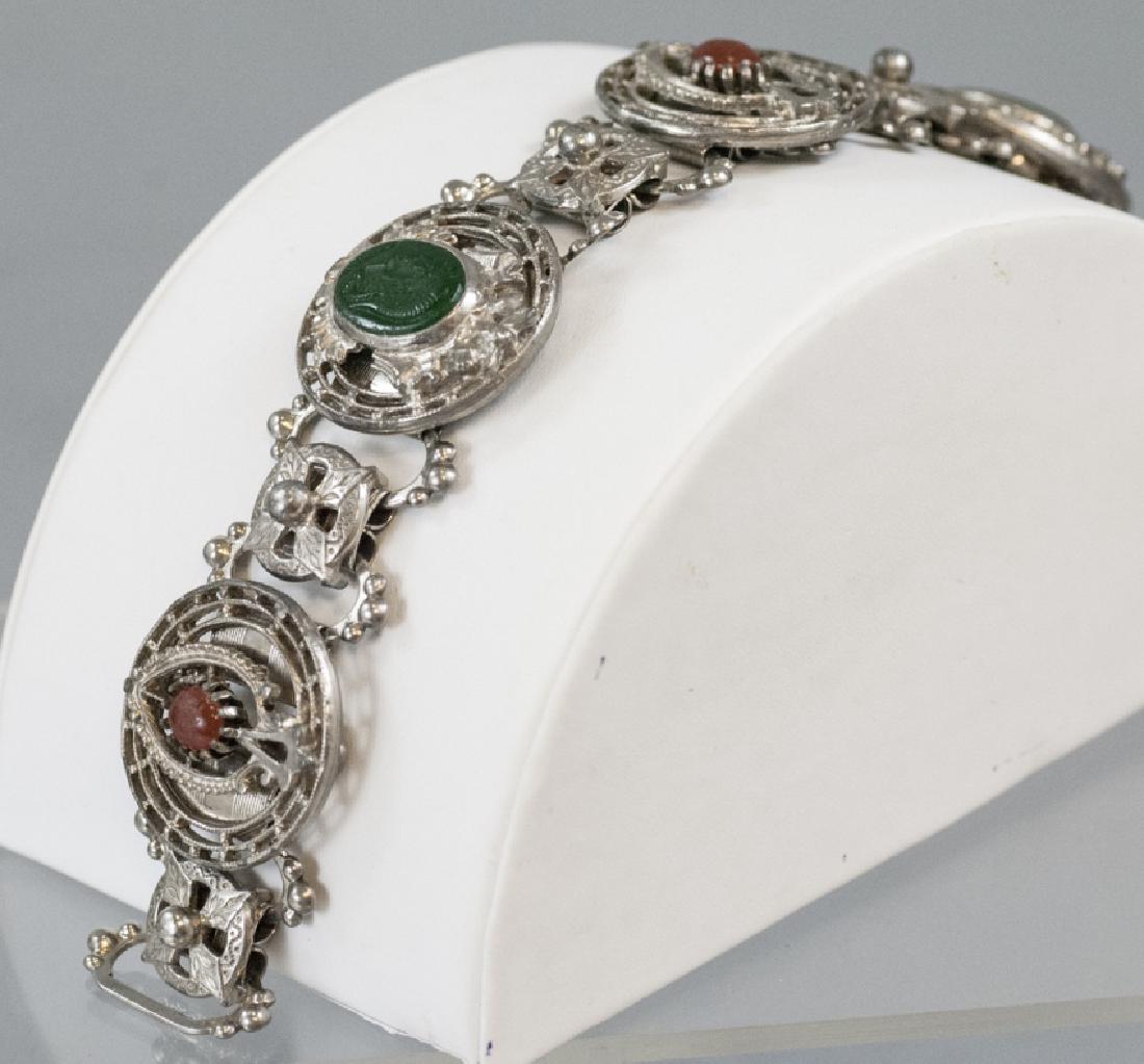 Estate Book Chain Bracelet w Intaglio Plaques (1 of 6)