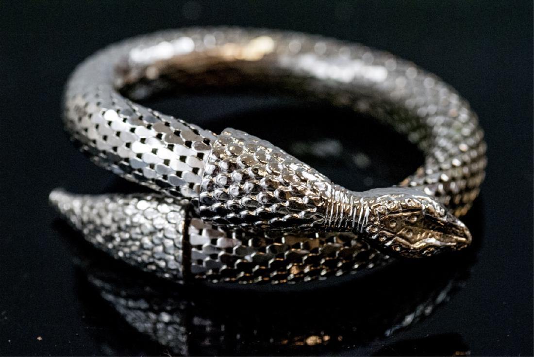 Vintage Mesh Metal Coiled Snake Bracelet (1 of 5)