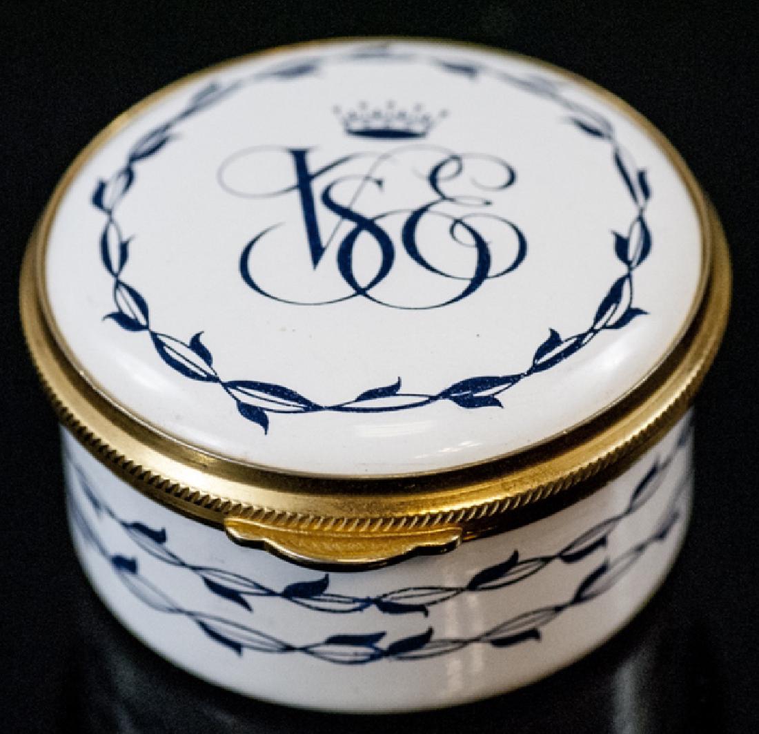 English Bilston Battersea Enamel & Gilt Metal Box (1 of 4)