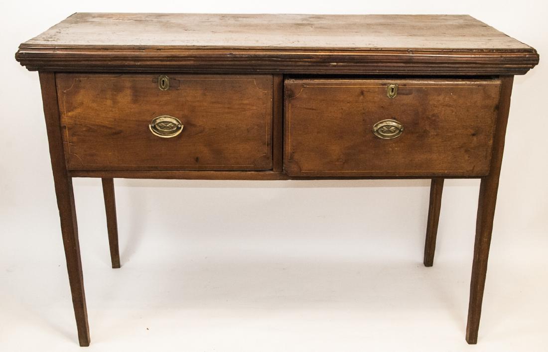 Antique Early 19th C Two Drawer Buffet / Sideboard (1 of 7)