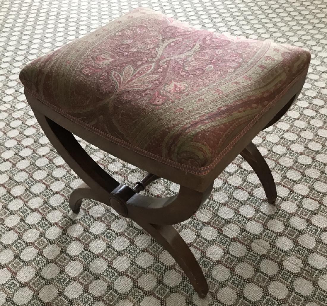 Custom Upholstered Paisley Fabric Ottoman Bench (1 of 3)