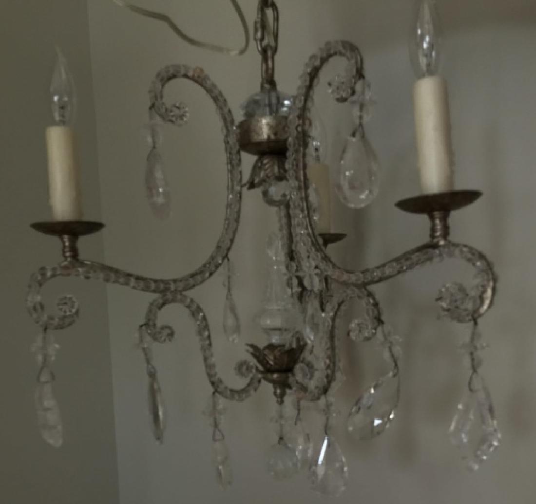 Holly Hunt Modern Beaded & Crystal Chandelier: Holly Hunt Modern Beaded & Crystal Chandelier. Purchased by consignor at Holly Hunt. Measures 17 x 16 inches, plus chain. From a Turkey Hill Westport, Connecticut estate.
