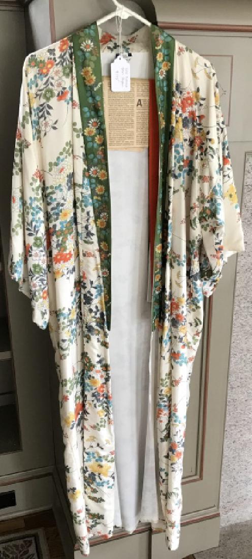 Vintage Japanese Silk Kimono w Belts / Wraps (1 of 2)