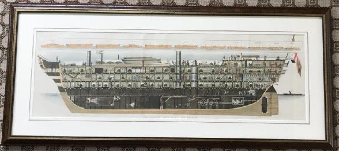Vintage Framed Print - British Navy Past & Present (1 of 2)