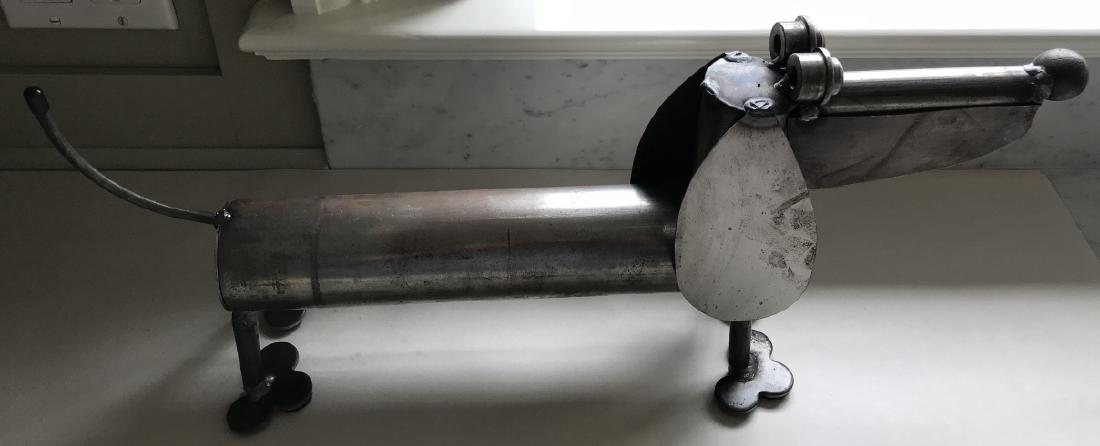 Steam Punk Style Mixed Metal Dachshund Dog Statue (1 of 2)