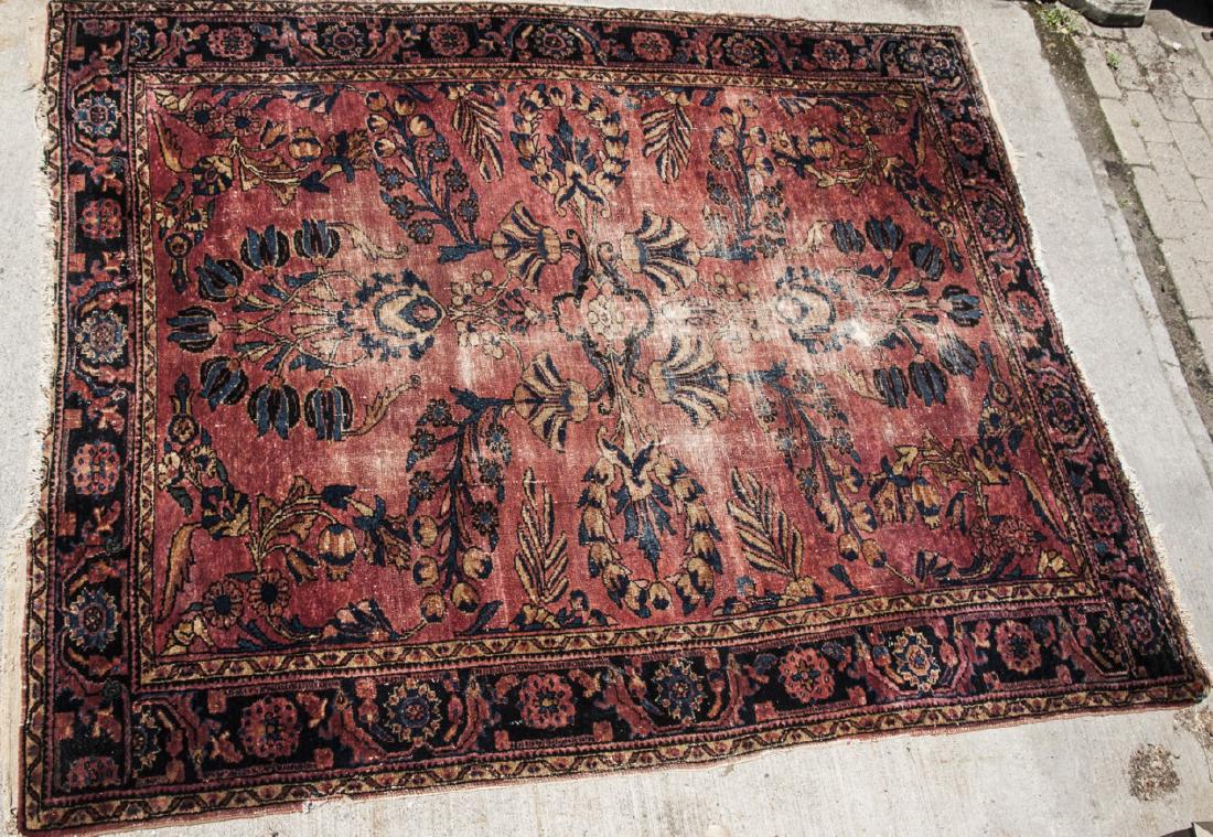 Antique Oriental Sultanabad Style Carpet / Rug (1 of 8)