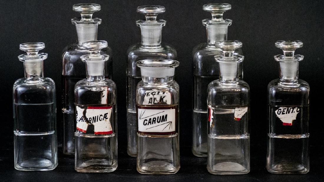 Collection of Antique 19th C Apothecary Bottles (1 of 6)