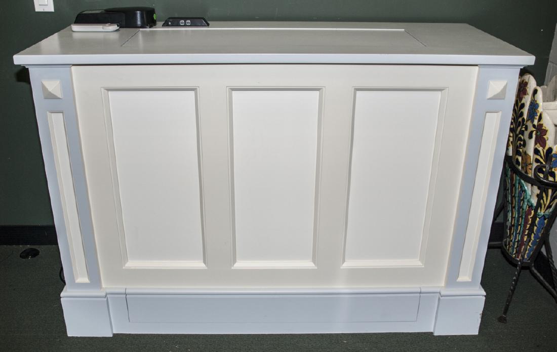 Custom White Cabinet w/ Motorized Lift for TV (1 of 5)