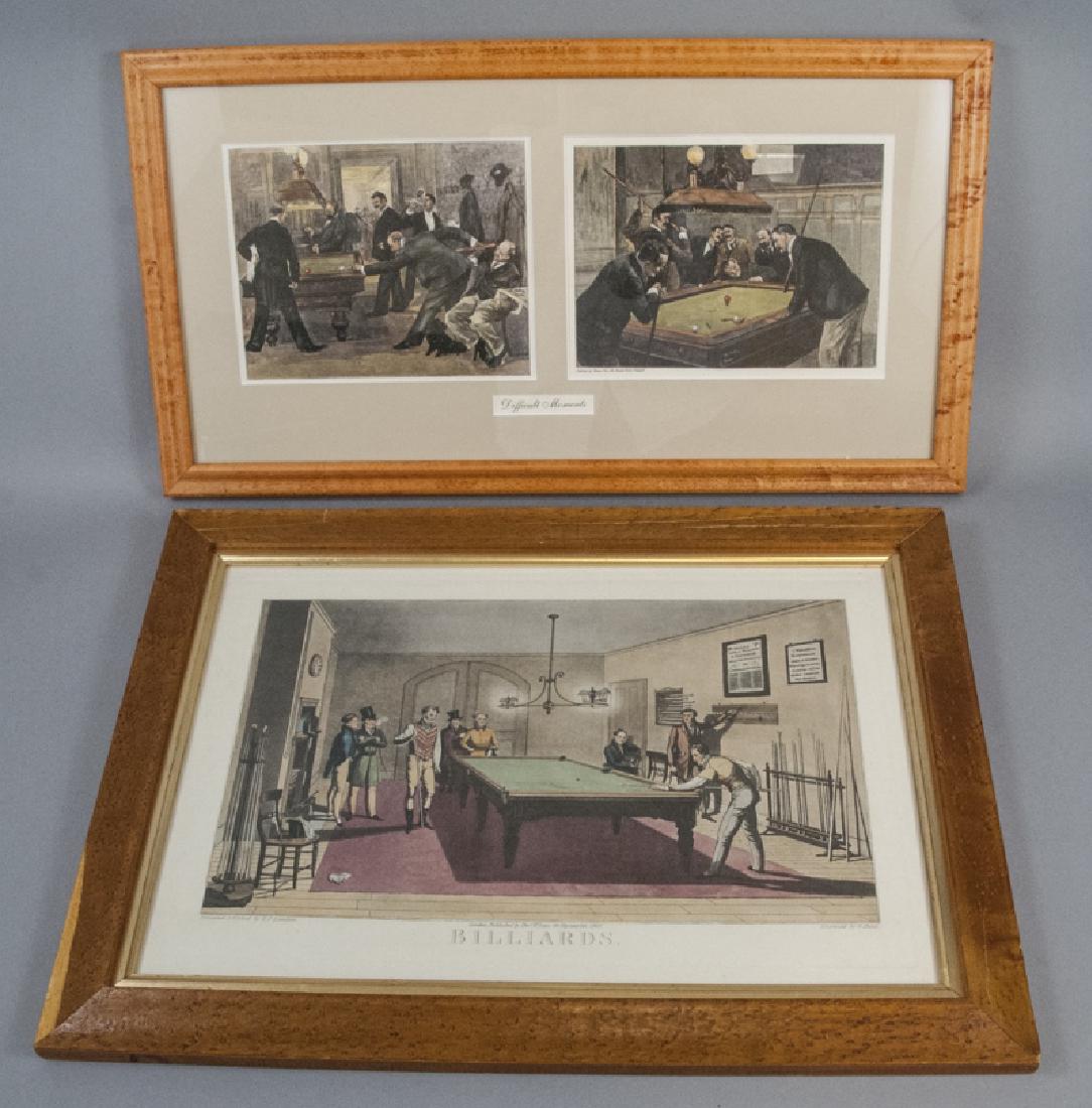 Vintage Hand Colored English Billiards Engravings (1 of 8)