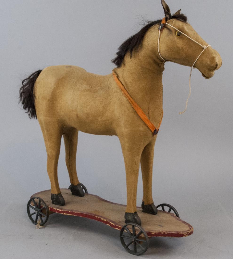 Antique German Pull-Along Toy Horse (1 of 7)