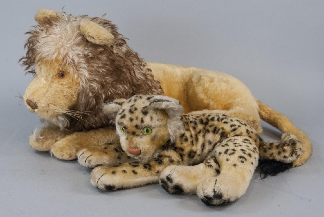 Vintage Steiff Animals Lion & Leopard (1 of 4)