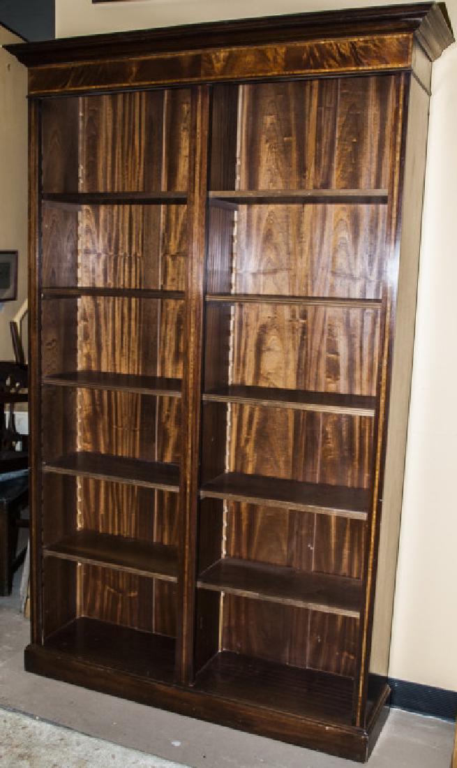 English Style Mahogany Bookcase W Crown Molding (1 of 4)