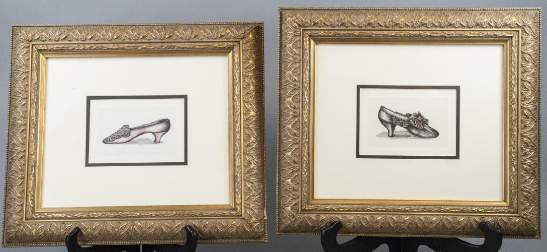 Pair of Framed Victorian Shoe Art Prints (1 of 5)