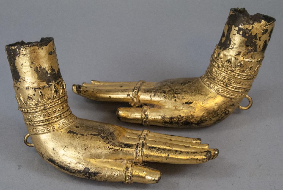 Pair of Mid Century Gilded Buddha Hands (1 of 5)
