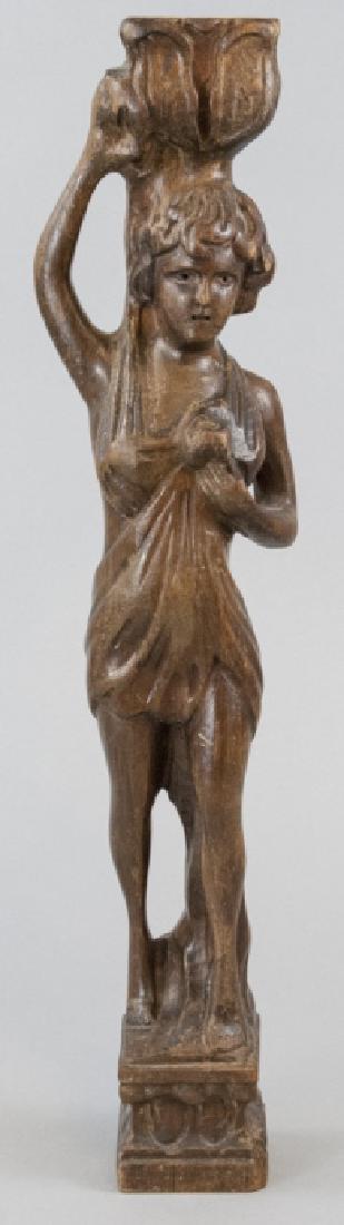 Antique Neoclassical Figural Wooden Carving (1 of 5)