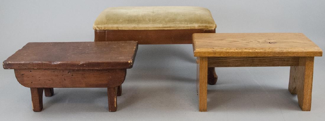 Lot of Antique Wooden Step Stools (1 of 4)