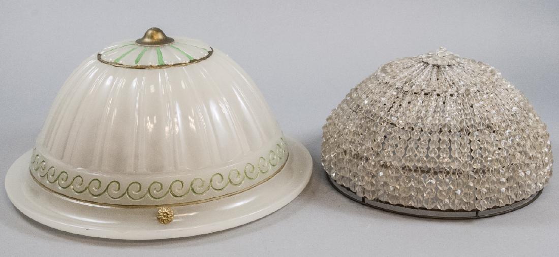 Victorian Style Suspended Chandelier, Beaded Shade (1 of 7)