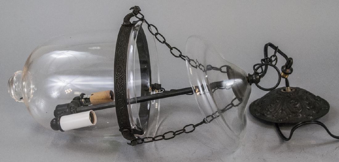 Bell Jar Pendant Light Rubbed Brass Finish: Bell Jar Pendant Light Rubbed Brass Finish. Never used. 20 inches x 7 in diameter