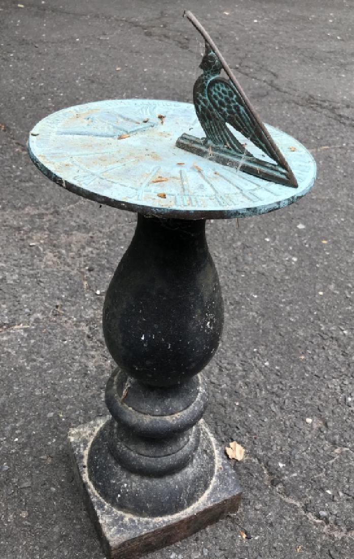 Garden / Patio Decoration Sundial on Pedestal Base (1 of 2)