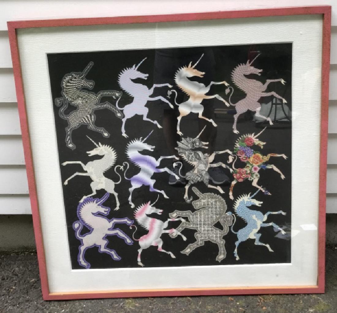 Pedro Friedeberg - Framed Print of Unicorns (1 of 2)
