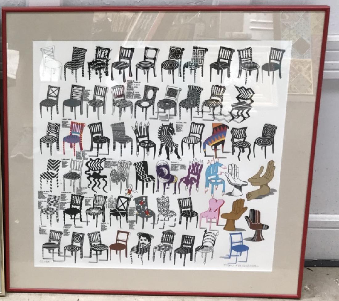 Pedro Friedeberg - Framed Print of Chairs (1 of 2)