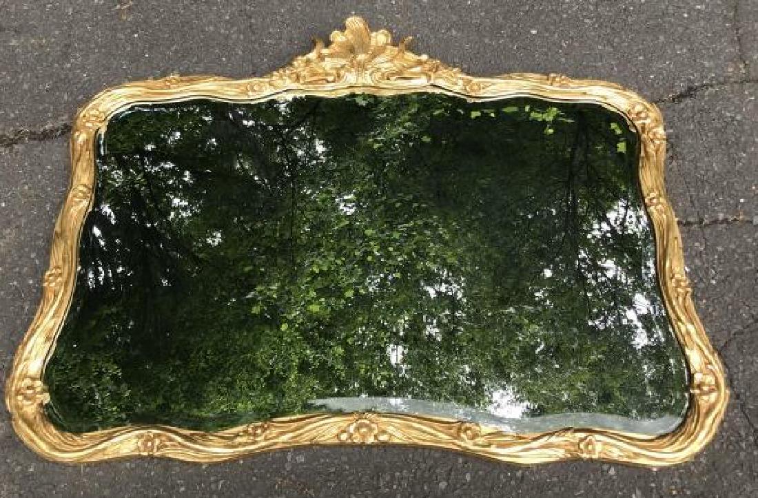 Gold Tone French Style Rocaille Shell Motif Mirror (1 of 2)