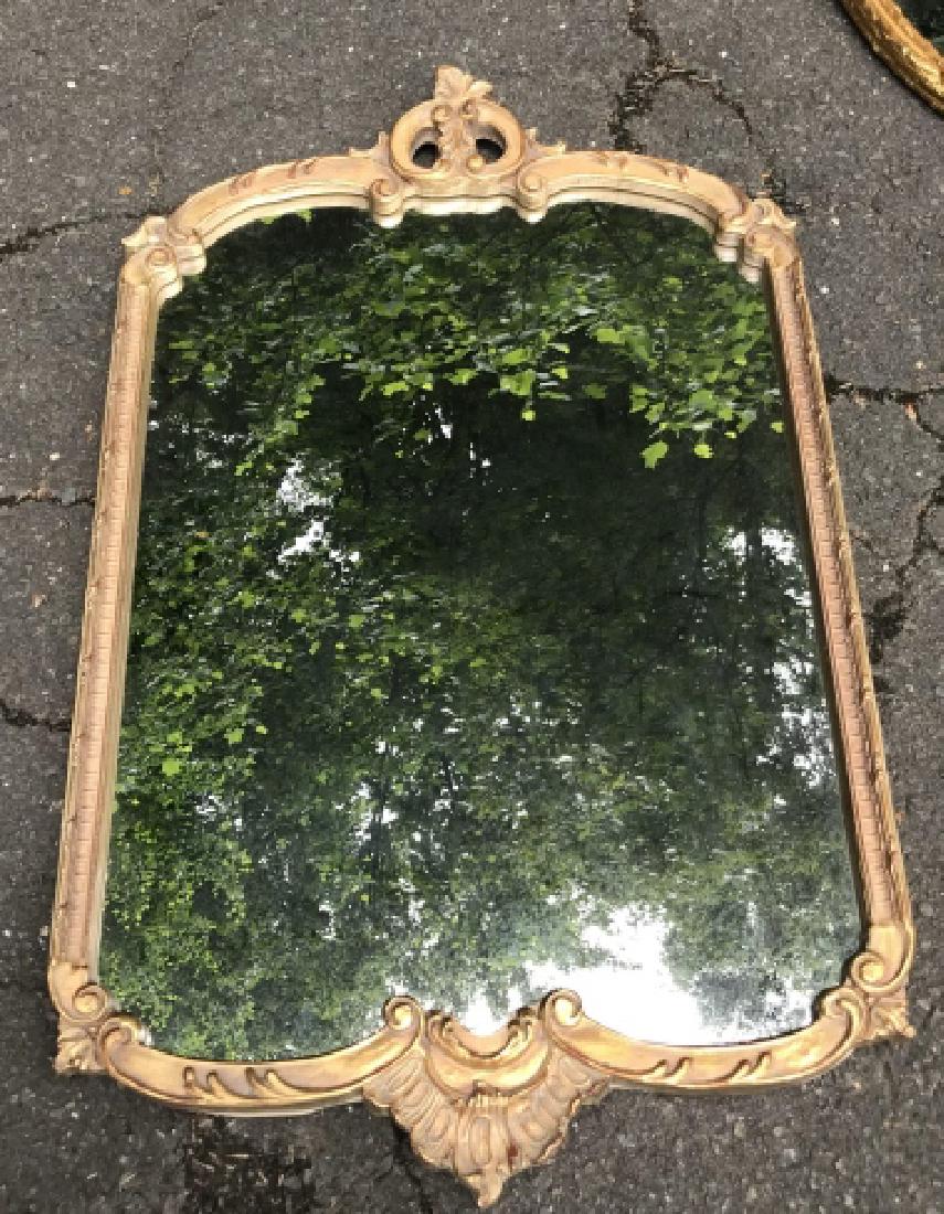 French Rococo Style Gold Tone Wall Mirror (1 of 2)
