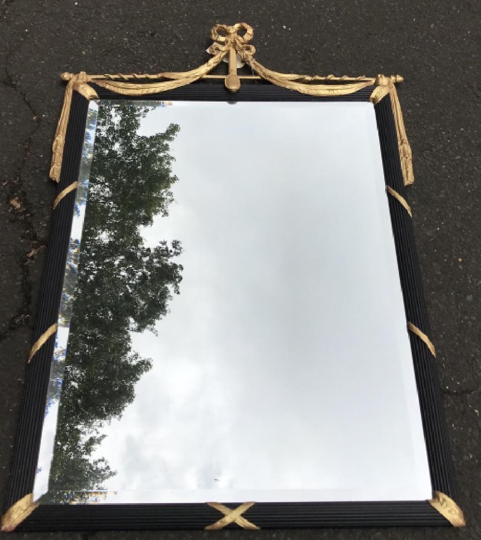 Black & Gold Neo Classical Style Wall Mirror (1 of 2)