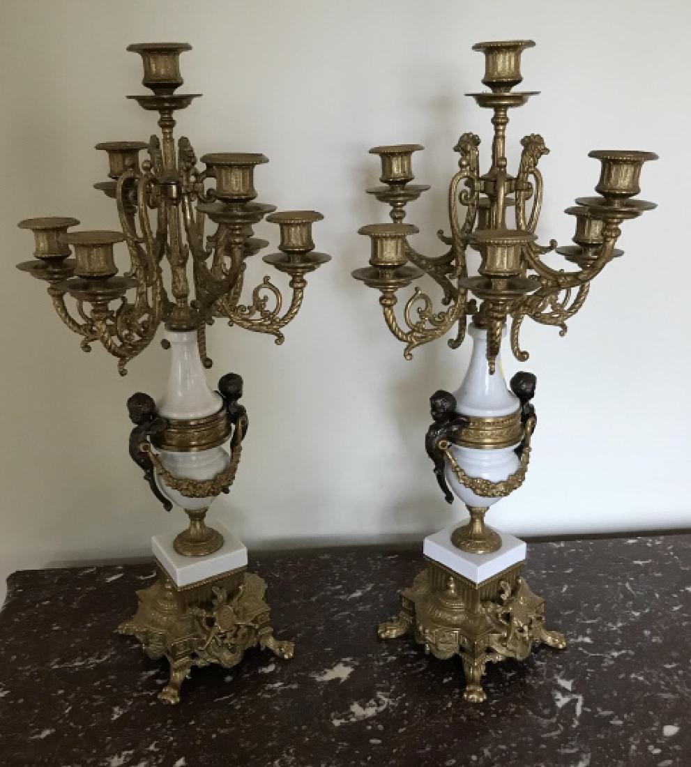 Pair of Gilt Bronze Caryatid Form Candelabras (1 of 4)