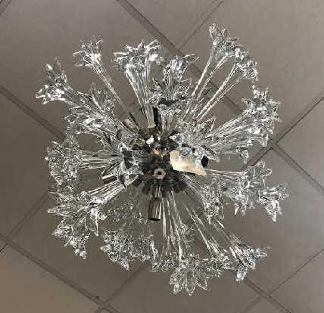 Sputnik Chrome & Blown Glass Chandelier (1 of 3)