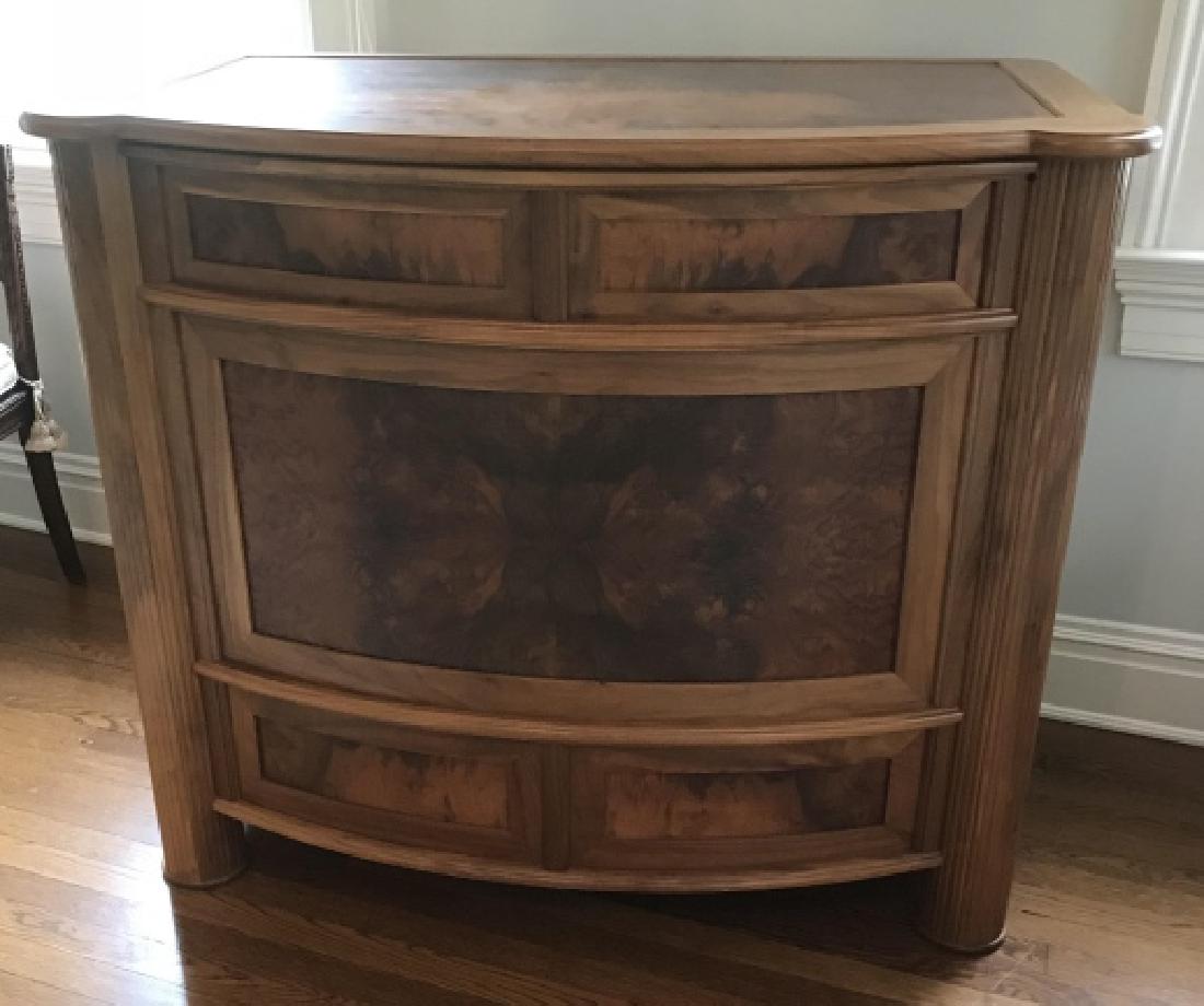 Custom Made Burl Wood TV Cabinet w Mechanical Lift (1 of 3)