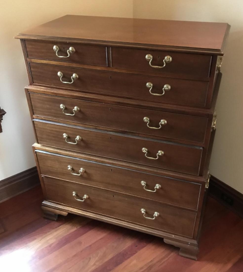 English Campaign Style Chest of Drawers by Baker (1 of 5)