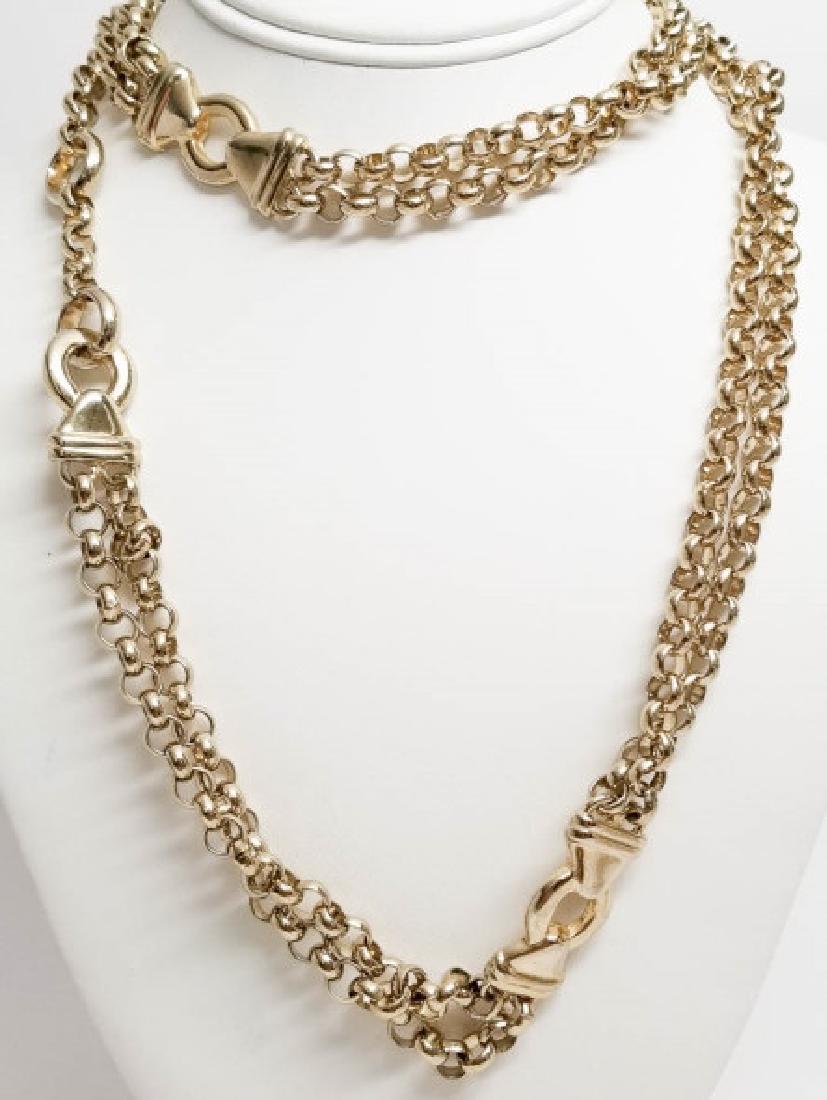 Vintage Gilt Costume Jewelry Statement Necklace (1 of 6)