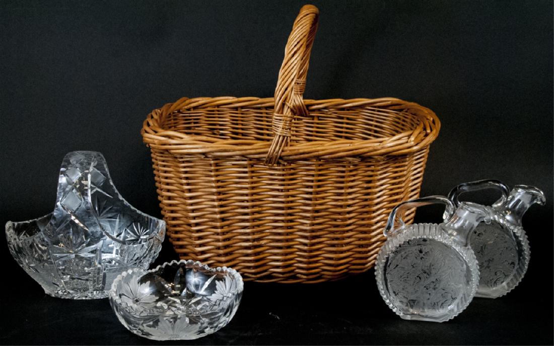 Antique Brilliant Cut Crystal & Glass Serving Item (1 of 5)