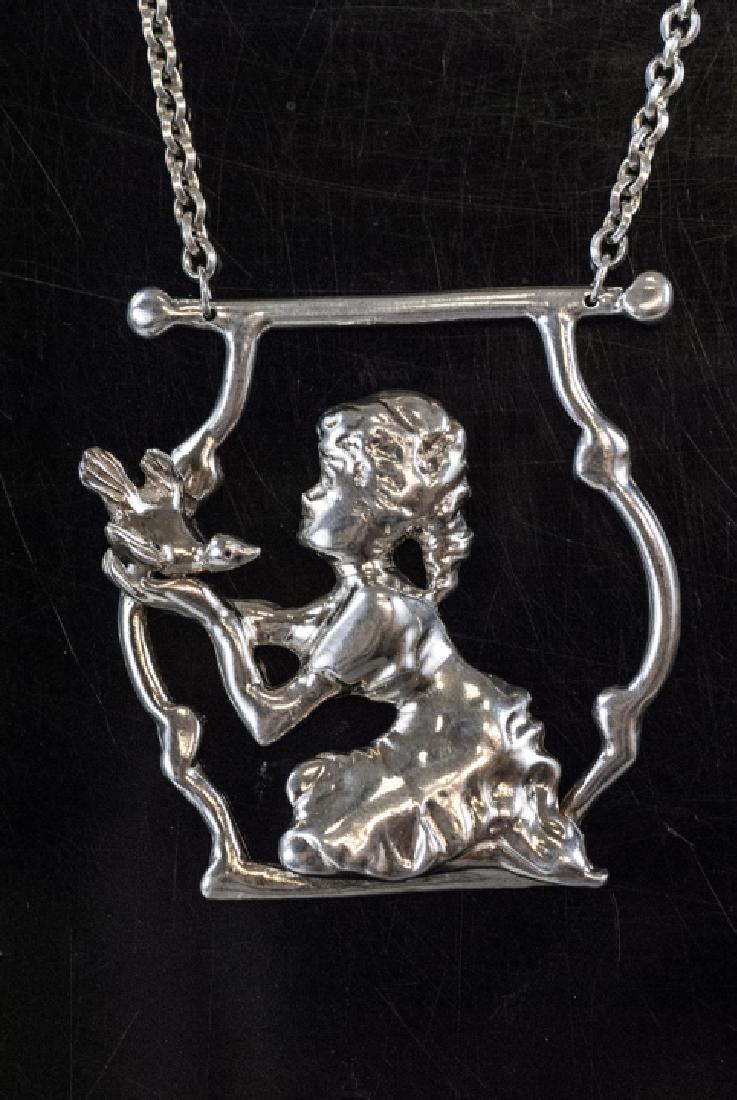 Artisan Handmade Sterling Silver Figural Necklace (1 of 7)