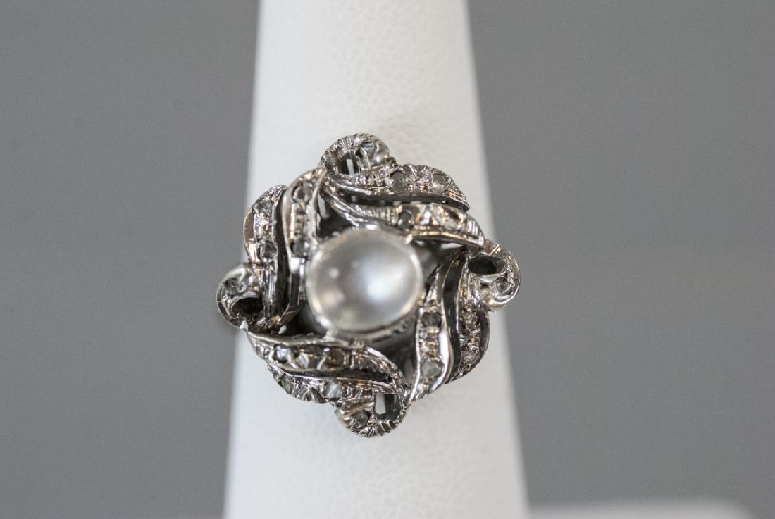 Estate Moonstone & Rose Cut Diamond Ring (1 of 5)
