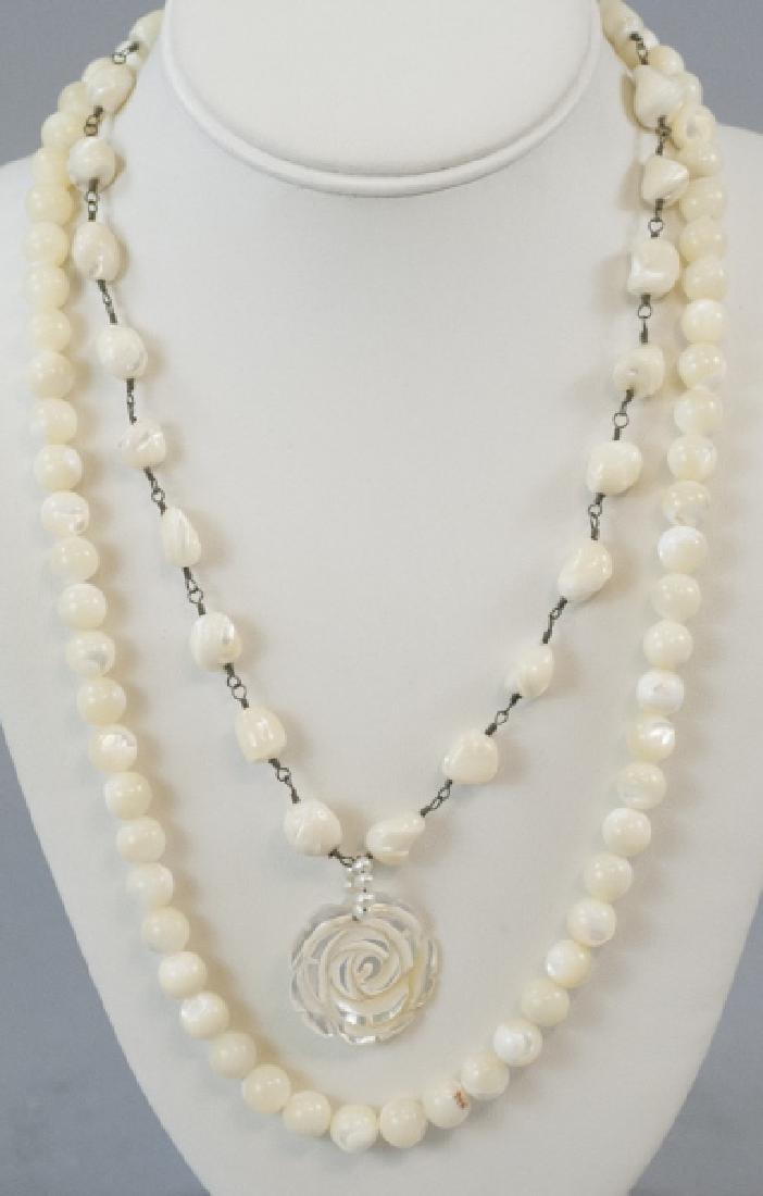Two Estate / Vintage Mother of Pearl Necklaces (1 of 5)