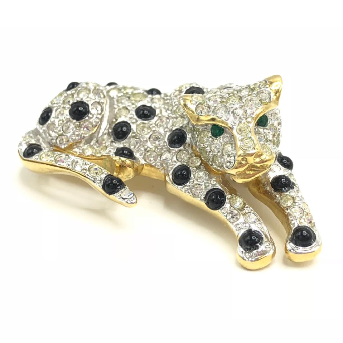 Vintage Costume Resting Leopard Pin Brooch (1 of 4)