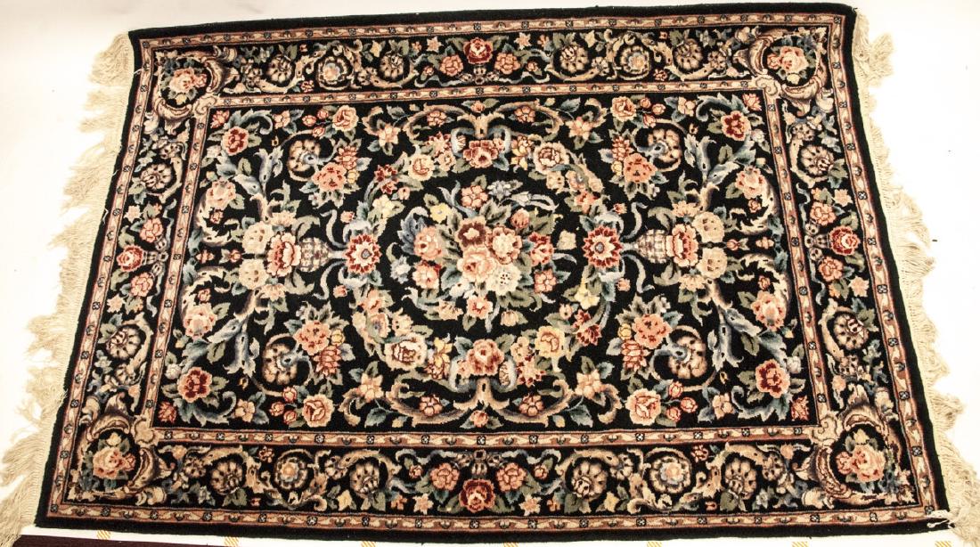 Vintage Machine Made Wool Carpet / Rug (1 of 9)