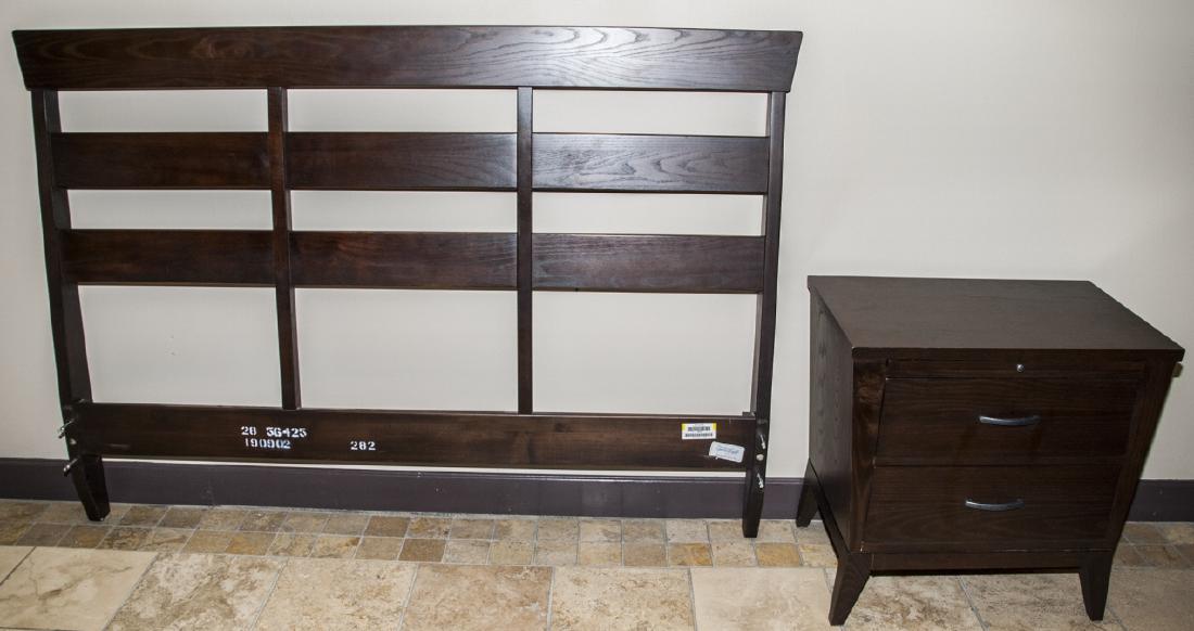 Contemporary Ethan Allen Headboard & Nightstand (1 of 5)