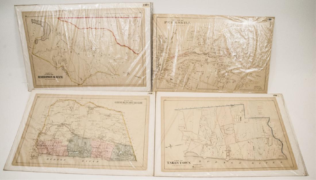 Antique Hand Colored Maps of Westchester County NY (1 of 9)