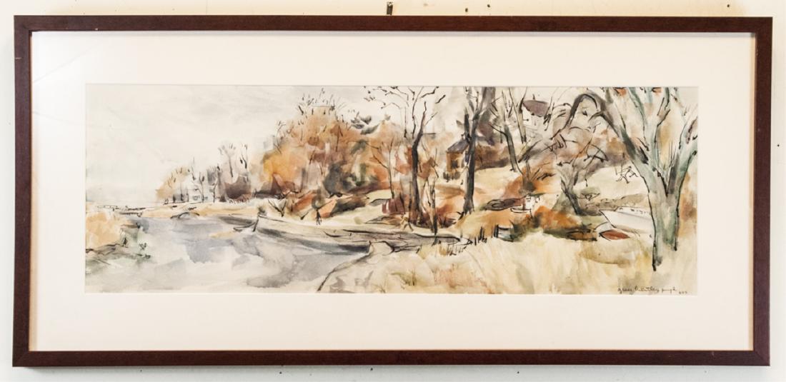 Mid Century Watercolor Painting Grace Huntley Pugh (1 of 6)