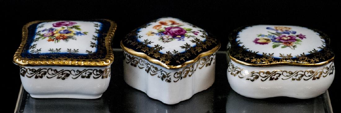 Lot of Vintage Porcelain German Trinket Boxes (1 of 5)