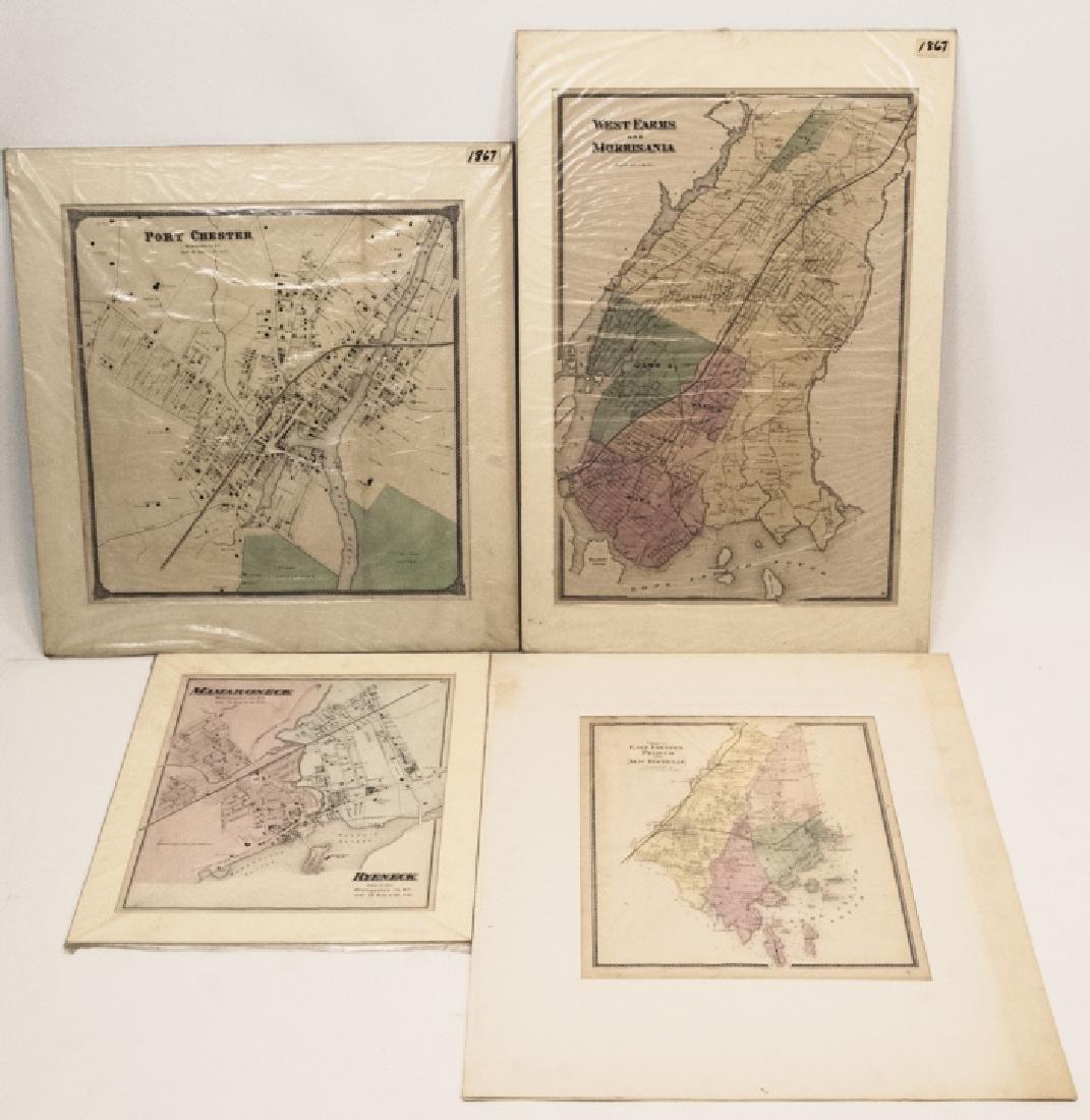 Antique Hand Colored Maps of Westchester County NY (1 of 10)