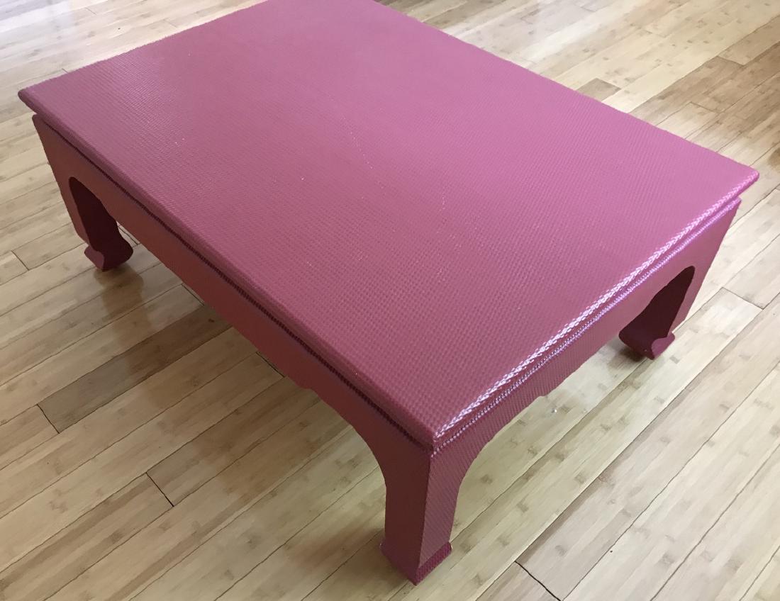 Chinese Red Painted Contemporary Coffee Table (1 of 3)