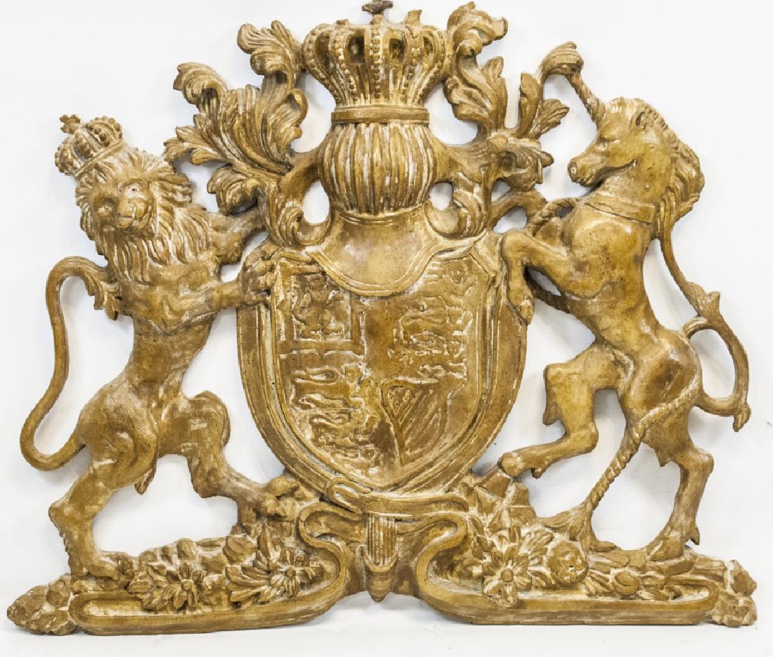 Antique Royal Coat of Arms Architectural Element (1 of 5)