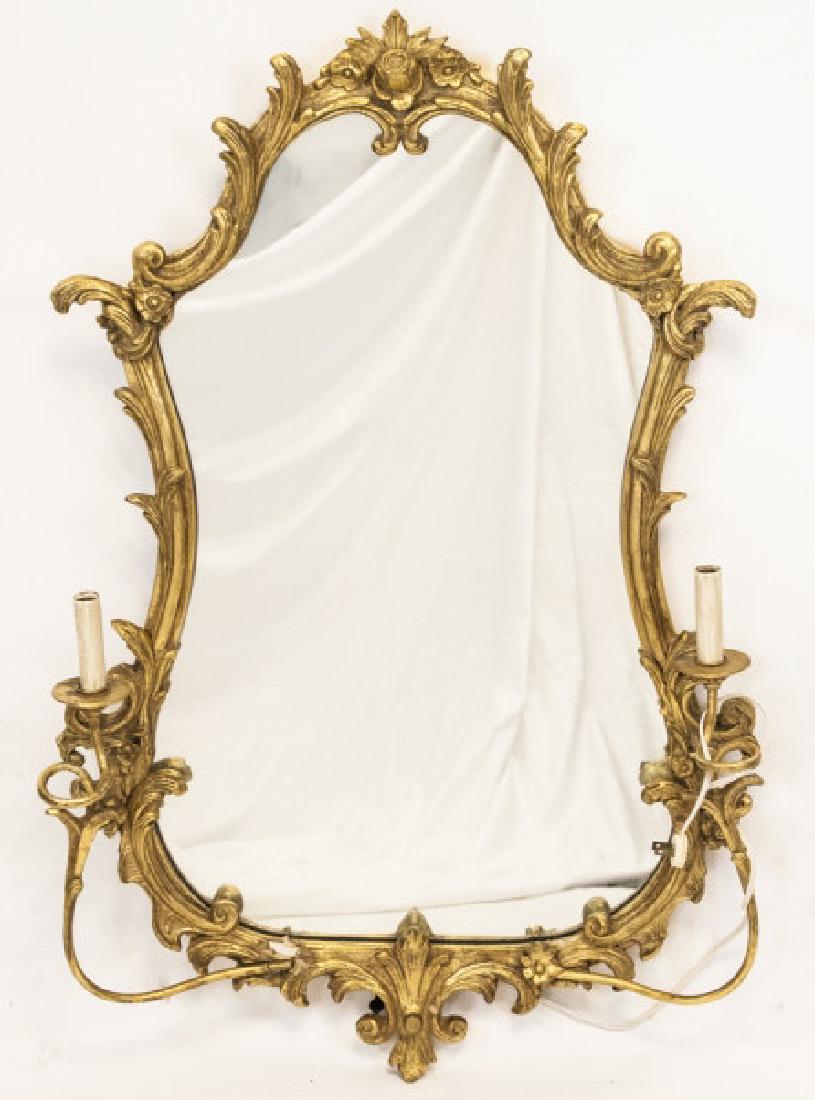 Antique Friedman Brothers Gilt Sconced Mirror (1 of 8)