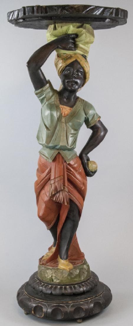 Antique Hand Carved & Hand Painted Blackamoor (1 of 5)
