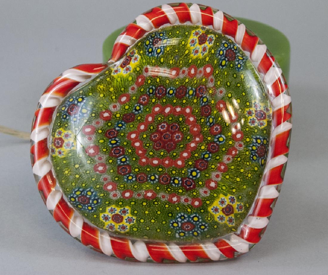Large Millefiori Heart Art Glass Statue w Light (1 of 5)